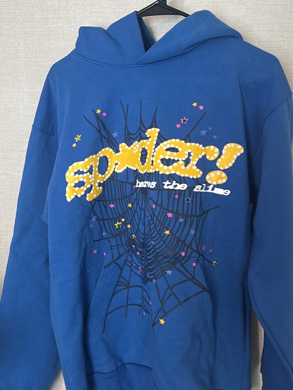 Marina Blue Sp5der Hoodie